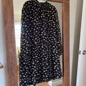 Madewell chiffon floral mini dress —one small tear